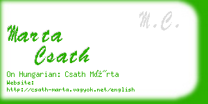 marta csath business card